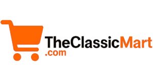 TheClassicMart.com logo featuring an orange shopping cart icon and brand name with black and orange text.